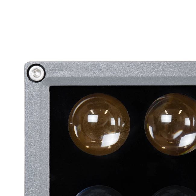 FLOOD-DENA 90485 Επιτοίχιος Προβολέας Wall Washer για Φωτισμό Κτιρίων - Απλίκα & Δαπέδου LED 16W 1440lm 5° DC 24V Αδιάβροχο IP67 Μ15.5 x Π13 x Υ9.1cm Θερμό Λευκό 2700K - Γκρι Ανθρακί - 3 Years Warranty - 8