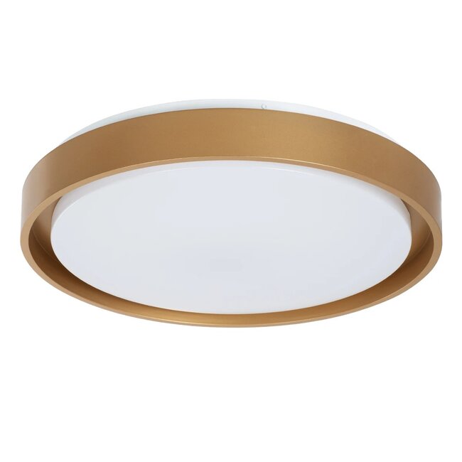 kelvo® BARCHETTA KLV-101-0268-V2 Φωτιστικό Οροφής LED 72W 7200lm 120° AC 220-240V IP20 Ρυθμιζόμενο Λευκό CCT με Χειριστήριο από 2700K έως 6000K Dimmable - Lumileds SMD Chip - Σαμπανιζέ Χρυσό Ματ - Μ48 x Π48 x Υ8.2cm - 3 Χρόνια Εγγύηση - 3