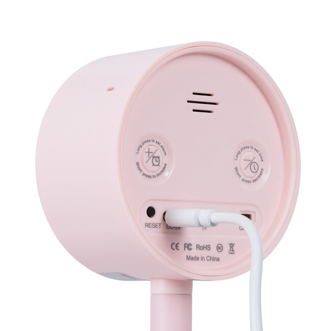 86007 Rechargeable Table Camera WiFi HD 1080P 160° 1500mAh Two Way Audio Motion Detection & Digital Clock - Επαναφορτιζόμενη Επιτραπέζια Κάμερα WiFi HD 1080P 160° 1500mAh Διπλή Κατέυθυνση Ομιλίας Ανιχνευτή Κίνησης & Ψηφιακό Ρολόι - Ροζ - 9