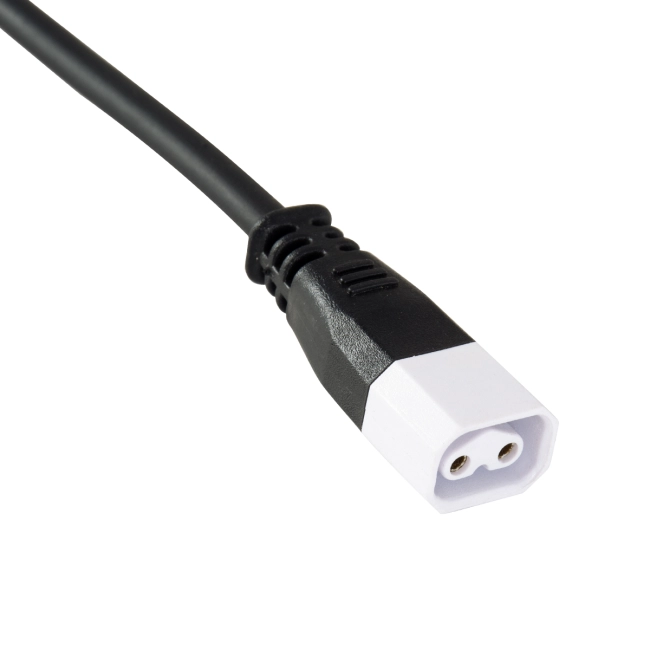 WWCONNECTOR 90704 2 Pin Σύνδεσμος Τροφοδοσίας για Wall Washers & Προβολείς με Είσοδο 2 x 0.5mm2 & Έξοδο 1 x Θηλυκό Βύσμα Αδιάβροχο IP65 - Μαύρο - Μ11 x Π2 x Υ1.2cm