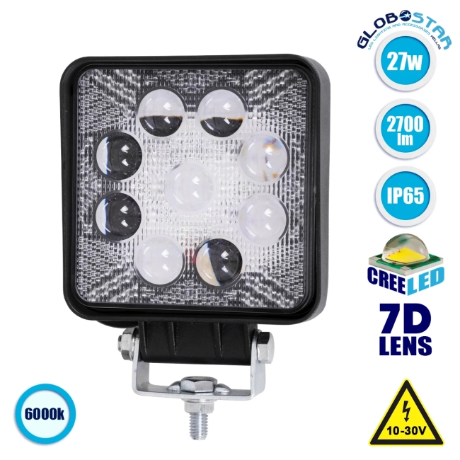 85405 PRO Series Προβολέας Εργασίας - Working Light για Αυτοκίνητα & Φορτηγά LED CREE XBD 7D 27W 2700lm DC 10-30V Αδιάβροχο IP65 Ψυχρό Λευκό 6000K