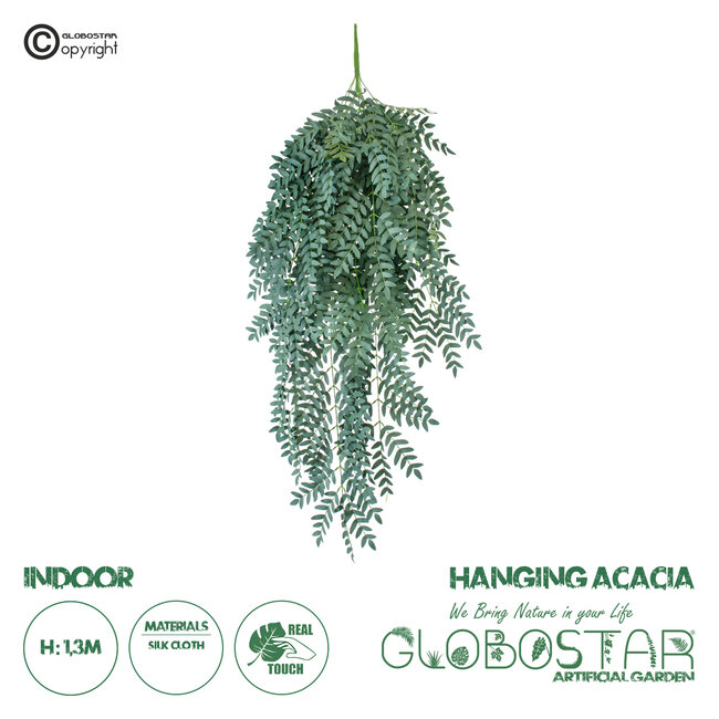 Artificial Garden ACACIA HANGING BRANCH 20254 Τεχνητό Διακοσμητικό Κρεμαστό Φυτό Ακακία Υ130cm