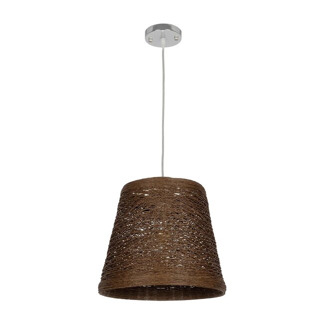 PLAYROOM 999-0145 Vintage Κρεμαστό Φωτιστικό Οροφής με Ντουί 1 x E27 AC 220-240V IP20 - Καφέ - Μ30 x Π30 x Υ30cm - 3