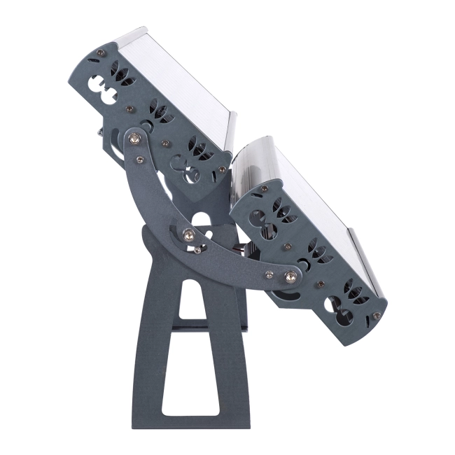 FLOOD-TENA 90225 Προβολέας Wall Washer για Φωτισμό Κτιρίων LED 192W 17280lm 10° DC 24V Αδιάβροχο IP65 L68.5 x W33 x H24cm Θερμό Λευκό 2700K - Ασημί - 3 Years Warranty - 6