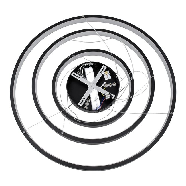 kelvo® NEMESIS KLV-101-0220 Κρεμαστό Φωτιστικό Οροφής LED 120W 12000lm 180° AC 220-240V IP20 Ρυθμιζόμενο Λευκό CCT με Χειριστήριο από 2700K έως 6000K Dimmable - Lumileds SMD Chip - Μαύρο Ματ - Μ80 x Π80 x Υ80cm - 3 Χρόνια Εγγύηση - 10