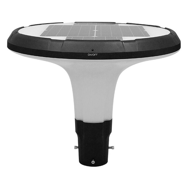 Αυτόνομο Αδιάβροχο IP65 Ηλιακό Φωτοβολταϊκό Φωτιστικό Στύλου / Κολώνας Πλατείας LED 25W με Ανιχνευτή Κίνησης και Αισθητήρα Νυχτός Ψυχρό Λευκό 6000k  12116