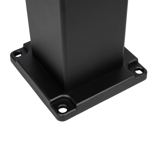 VEGGIE 90524 Φωτιστικό Κολωνάκι Κήπου LED 10W 500lm 120° με Ενσωματωμένο Φωτοβολταϊκό Panel 6V 2W & Επαναφορτιζόμενη Μπαταρία Li-ion 3.2V 6000mAh με Αισθητήρα Ημέρας-Νύχτας Αδιάβροχο IP65 All in One CCT 6000K-4500K - Sanan SMD Chip - Μαύρο - Μ19.5 x Π19.5 x Υ60cm - 2 Χρόνια Εγγύηση - 4