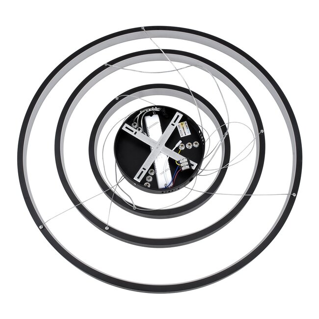 kelvo® NEMESIS KLV-101-0220-V2 Κρεμαστό Φωτιστικό Οροφής LED 120W 12000lm 180° AC 220-240V IP20 Ρυθμιζόμενο Λευκό CCT με Χειριστήριο από 2700K έως 6000K Dimmable - Lumileds SMD Chip - Μαύρο Ματ - Μ80 x Π80 x Υ80cm - 3 Χρόνια Εγγύηση - 10