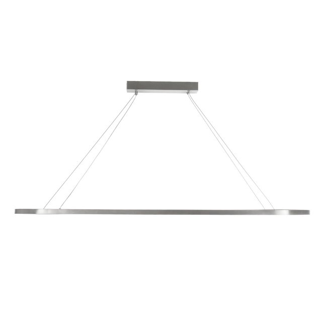BOLIVAR 61273 Μοντέρνο Κρεμαστό Φωτιστικό Οροφής LED 54W 6210lm 360° AC 220-240V IP20 Ρυθμιζόμενο Λευκό CCT με Χειριστήριο από 2700K έως 6000K Dimmable - Lumileds SMD Chip - Νίκελ Βούρτσας - Μ120 x Π30 x Υ2cm - 3 Χρόνια Εγγύηση - 4