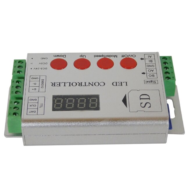 73444 LED Digital RGB Controller DMX512 & Κάρτα SD για LED Digital RGB Προϊόντα 5v - 12v - 24v  HC03 2048 IC - 6