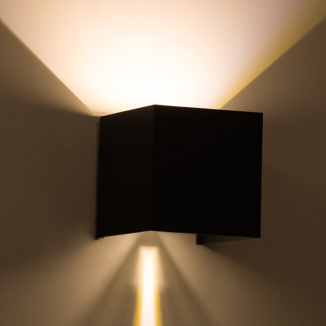 AXIS-S 60561 Φωτιστικό Τοίχου - Απλίκα Αρχιτεκτονικού Φωτισμού Εξωτερικού Χώρου Up & Down LED 10W 1150lm 10 έως 60° AC 220-240V Αδιάβροχο IP65 Μ10 x Π10 x Υ10cm - Θερμό Λευκό 2700K - Γκρι Ανθρακί - 10