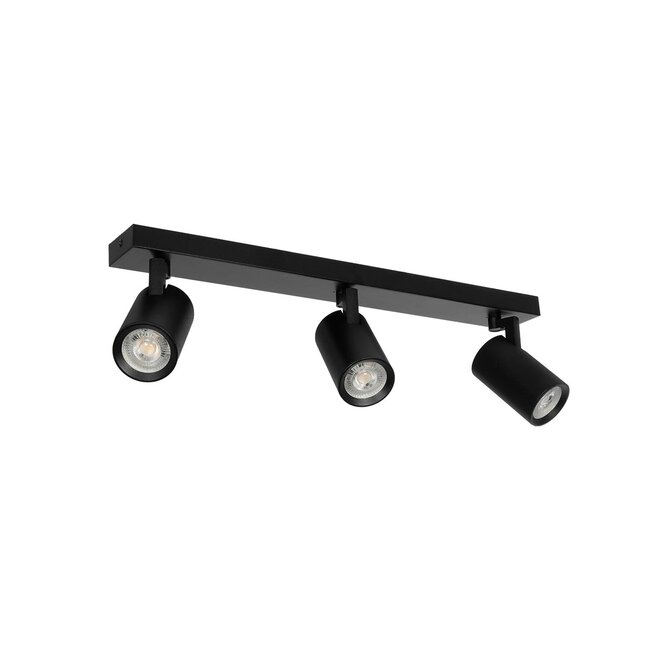 kelvo® SPOTA KLV-101-0138 Μοντέρνο Κινούμενο Φωτιστικό Σποτ Οροφής με Ντουί 3 x GU10 90° AC 220-240V IP20 - Μαύρο Ματ - Μ48 x Π6.2 x Υ14cm - 3 kelvo® SPOTA KLV-101-0138 Μοντέρνο Κινούμενο Φωτιστικό Σποτ Οροφής με Ντουί 3 x GU10 90° AC 220-240V IP20 - Μαύρο Ματ - Μ48 x Π6.2 x Υ14cm - 3