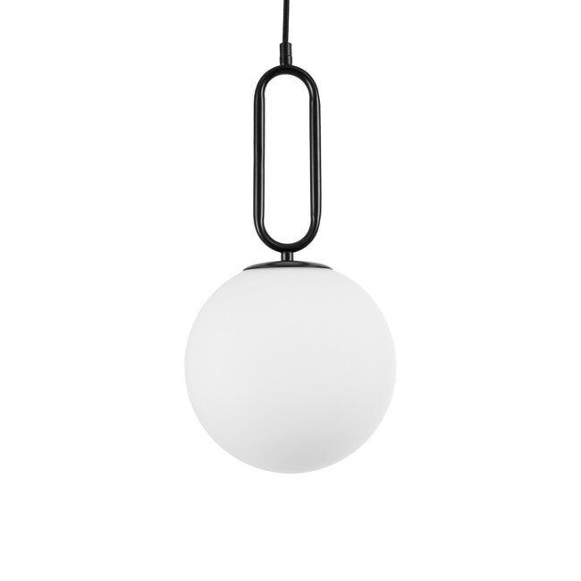 kelvo® BELLISSIMO KLV-101-0373 Κρεμαστό Φωτιστικό Οροφής για Λάμπα με Ντουί E27 AC 220-240V IP20 - Μαύρο Ματ & Λευκό - Μ20 x Π20 x Υ42cm - 4