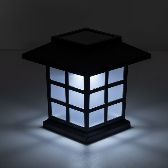 69928 ΣΕΤ 2 Τεμαχίων Αυτόνομα Ηλιακά Φωτιστικά LED SMD 0.24W/Τεμ. 24lm/Τεμ. με Ενσωματωμένη Μπαταρία 600mAh - Φωτοβολταϊκό Πάνελ με Αισθητήρα Ημέρας-Νύχτας Αδιάβροχο IP65 Φανάρι Κήπου Τετράγωνο Ψυχρό Λευκό 6000K Μ8.5 x Π8.5 x Υ26.5cm - 8