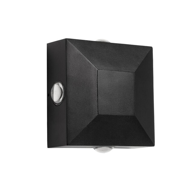 kelvo® ARKOS KLV-101-0110 Μοντέρνο Φωτιστικό Τοίχου - Απλίκα LED 8W 840lm 15° AC 220-240V Αδιάβροχο IP65 Θερμό Λευκό 2700K - Lumileds COB Chip & TÜV SÜD Driver - Μαύρο Ματ - Μ14 x Π5.5 x Υ14cm - 5 Χρόνια Εγγύηση - 3