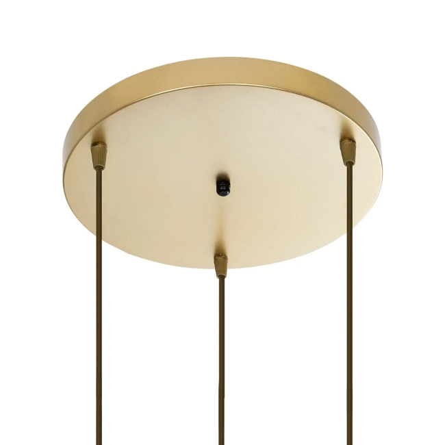  YASAM 203-0024 Vintage Κρεμαστό Φωτιστικό Οροφής με Ντουί 3 x E27 AC 220-240V IP20 - Μπεζ & Χρυσό - Μ42 x Π42 x Υ54cm - 9