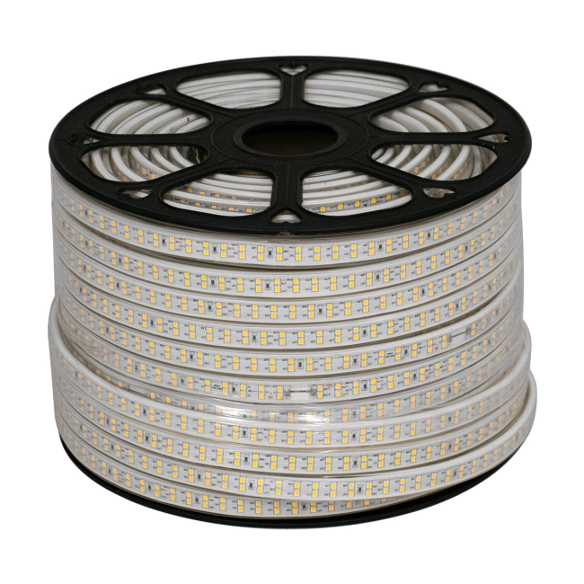 70512 Wide Ταινία Διπλής Σειράς Epistar LED SMD 2835 1m 24W/m 180LED/m 3216lm/m 120° DC 230V Αδιάβροχη IP68 Θερμό Λευκό 3000K Dimmable - 3