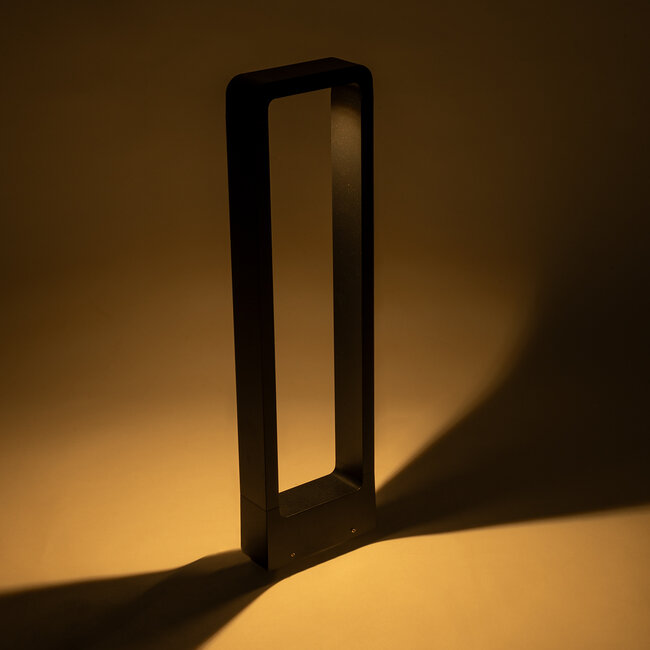 BACKYARD 90546 Φωτιστικό Κήπου - Κολωνάκι Αρχιτεκτονικού Φωτισμού Εξωτερικού Χώρου LED 15W 1500lm 120° AC 220-240V - Αδιάβροχο IP65 - Σώμα Αλουμινίου & ABS - Μ16 x Π5.5 x Υ58cm - Θερμό Λευκό 2700K - Μαύρο - 2 Χρόνια Εγγύηση - 4