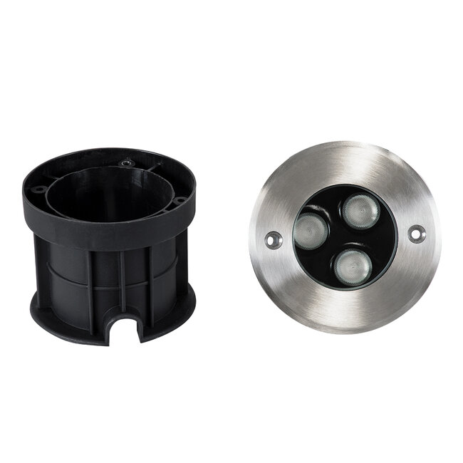 UNDERGROUND-FANI S-90981 Χωνευτό Φωτιστικό Σποτ Δαπέδου LED 12W 1020lm 60° DC 24V Αδιάβροχο IP68 Φ10 x Υ7.5cm RGBW DMX512 - Ανοξείδωτο Ατσάλι - 9