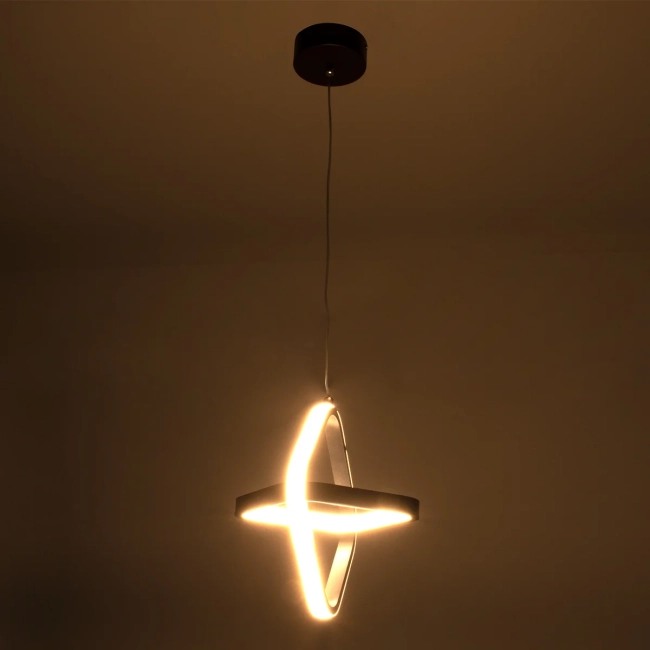 ROSE 61064 Μοντέρνο Κρεμαστό Φωτιστικό Οροφής LED 22W 2200lm 300° AC 220-240V IP20 Ρυθμιζόμενο Λευκό CCT με On/Off 2700K/4500K/6000K - Lumileds SMD Chip - Μαύρο Ματ - Μ24 x Π22 x Υ24cm - 3 Χρόνια Εγγύηση - 8