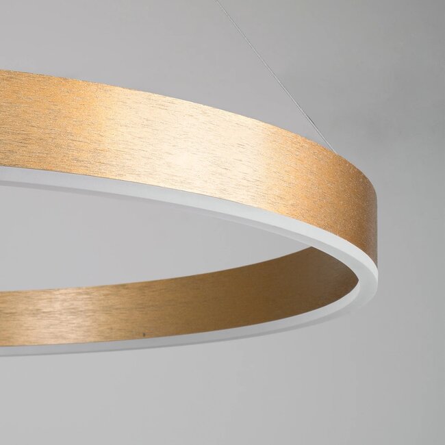 kelvo® VENOM KLV-101-0192 Κρεμαστό Φωτιστικό Οροφής LED 67W 6700lm 120° AC 220-240V IP20 Ρυθμιζόμενο Λευκό CCT με Χειριστήριο από 2700K έως 6000K Dimmable - Lumileds SMD Chip - Χρυσό Πλατίνα - Μ80 x Π80 x Υ6.5cm - 3 Χρόνια Εγγύηση - 6