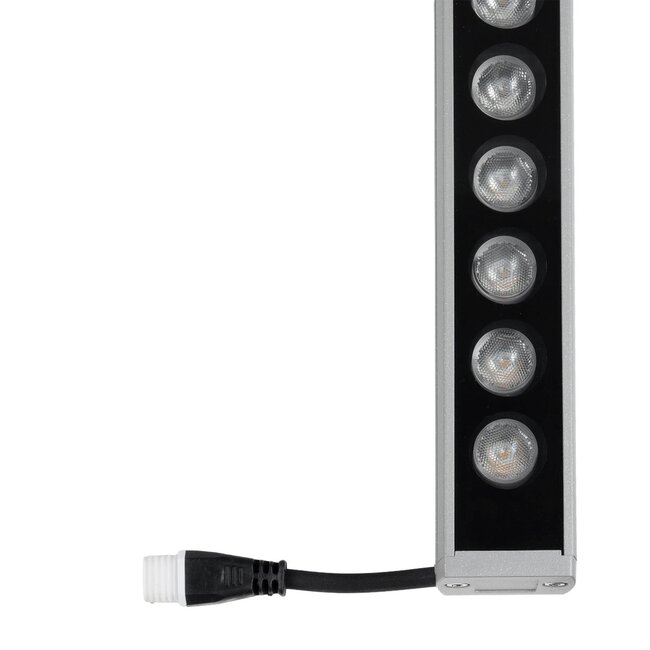 WASHERPANDA 999-0272 Μπάρα Φωτισμού Wall Washer LED 36W 3960lm 15° DC 24V Αδιάβροχο IP67 Θερμό Λευκό 2700K Dimmable - Bridgelux SMD Chip - Γκρι Ανθρακί - Μ100 x Π4 x Υ3cm - 3 Χρόνια Εγγύηση - 4