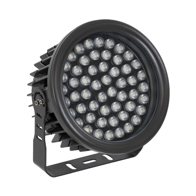FLOODNEVA 90398 Προβολέας Σποτ Wall Washer LED 54W 4860lm 30° DC 24V Αδιάβροχο IP65 Θερμό Λευκό 2700K Dimmable - Bridgelux SMD Chip - Μαύρο - Μ24.5 x Π24.5 x Υ14.7cm - 3 Χρόνια Εγγύηση