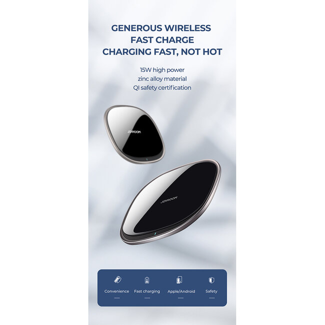 87181 JOYROOM Originals JR-A23 Τετράγωνη Μαγνητική Βάση Κινητού Αυτοκινήτου Ασύρματη Φόρτιση MagSafe Max 15W Wireless Charging Pad (Qi) Σταθερή με Αυτοκόλλητη Ταινία Λευκό - 8