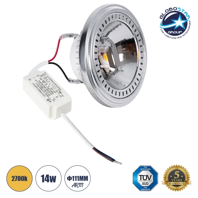 DARKO 60380 Σποτ AR111 LED 14W 1582lm 40° AC 220-240V IP20 Θερμό Λευκό 2700K - Indirect Anti-Glare Reflector - Bridgelux High Lumen COB Gen2 & TÜV SÜD Driver - Μ11.1 x Π11.1 x Υ6.6cm - 3 Χρόνια Εγγύηση DARKO 60380 Σποτ AR111 LED 14W 1582lm 40° AC 220-240V IP20 Θερμό Λευκό 2700K - Indirect Anti-Glare Reflector - Bridgelux High Lumen COB Gen2 & TÜV SÜD Driver - Μ11.1 x Π11.1 x Υ6.6cm - 3 Χρόνια Εγγύηση