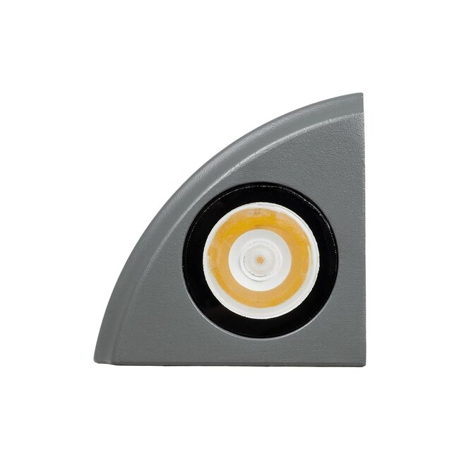 FLOODORA GLB-103-0029 Προβολέας Σποτ Wall Washer LED 3W 270lm 5° AC 220-240V Αδιάβροχο IP65 Θερμό Λευκό 2700K - Sanan SMD Chip - Γκρι Ανθρακί Ματ - Μ8 x Π5 x Υ8cm - 3 Χρόνια Εγγύηση - 4