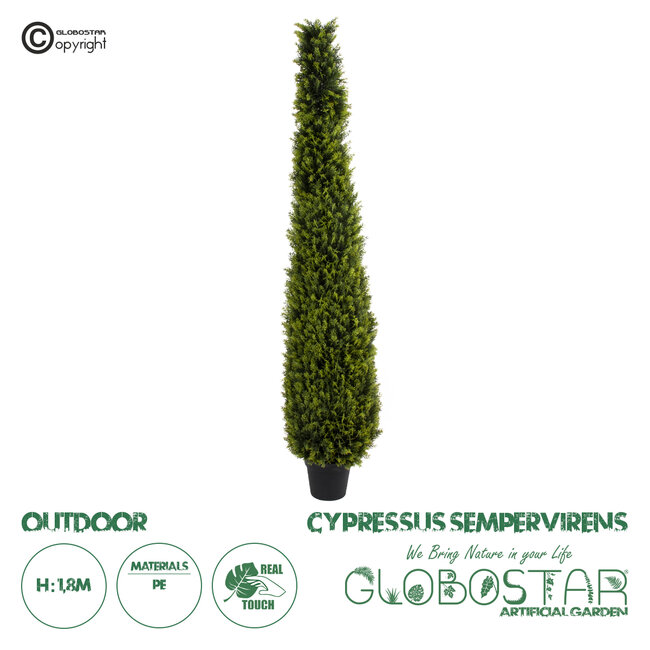 Artificial Garden CYPRESSUS SEMPERVIRENS 20396 Τεχνητό Διακοσμητικό Φυτό Μεσογειακό Κυπαρίσσι Υ180cm