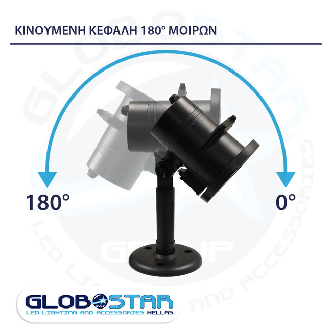 75599 Προβολάκι Κήπου Καρφωτό - Δαπέδου Epistar LED 6W 300lm 60° AC 230V Αδιάβροχο IP67 RGB με 12 Διαφορετικά Σχέδια Φωτισμού - 11