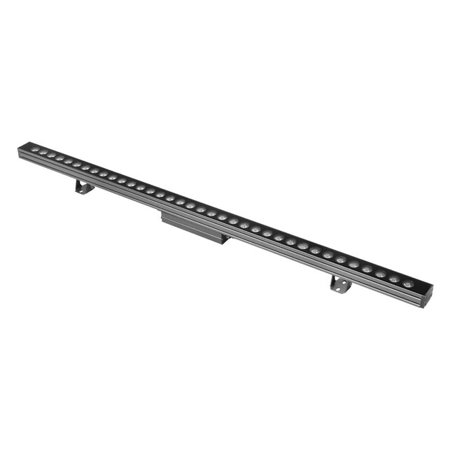 WASHERLUMA GLB-103-0033 Μπάρα Φωτισμού Wall Washer LED 36W 3240lm 30° AC 220-240V Αδιάβροχο IP65 Θερμό Λευκό 2700K - Sanan SMD Chip - Γκρι Ανθρακί Ματ - Μ100 x Π4 x Υ6.5cm - 3 Χρόνια Εγγύηση - 3