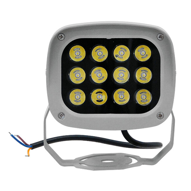 FLOODXENA 05016 Προβολέας Σποτ Wall Washer LED 12W 1380lm 10° AC 220-240V Αδιάβροχο IP65 Φυσικό Λευκό 4500K - Bridgelux SMD Chip - Γκρι Ανθρακί - Μ13.5 x Π11 x Υ15cm - 3 Χρόνια Εγγύηση - 2