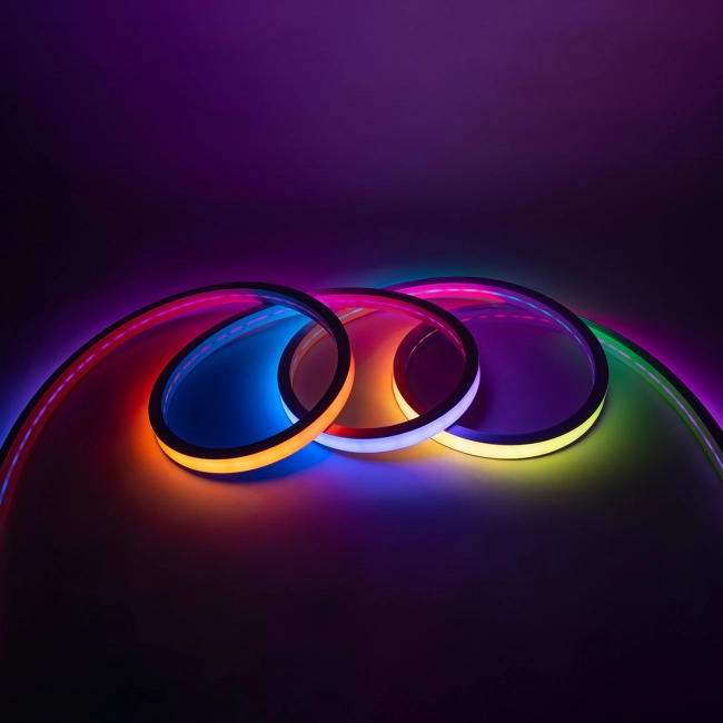 NEONIO 90754 Digital Pixel Addressable Neon Strip - Ψηφιακή Ταινία Neon Flex LED SMD 5050 14.4W/m 60LED/m 20PIXEL/m SPI/TTL Protocol IC SM16703P/WS2811/WS2812 864lm/m 90° DC 12V Αδιάβροχη IP67 Πολύχρωμη RGB - Λευκό Σώμα - Μ1000 x Π3 x Υ2cm - Συσκευασία 10 Μέτρων - 2 Χρόνια Εγγύηση