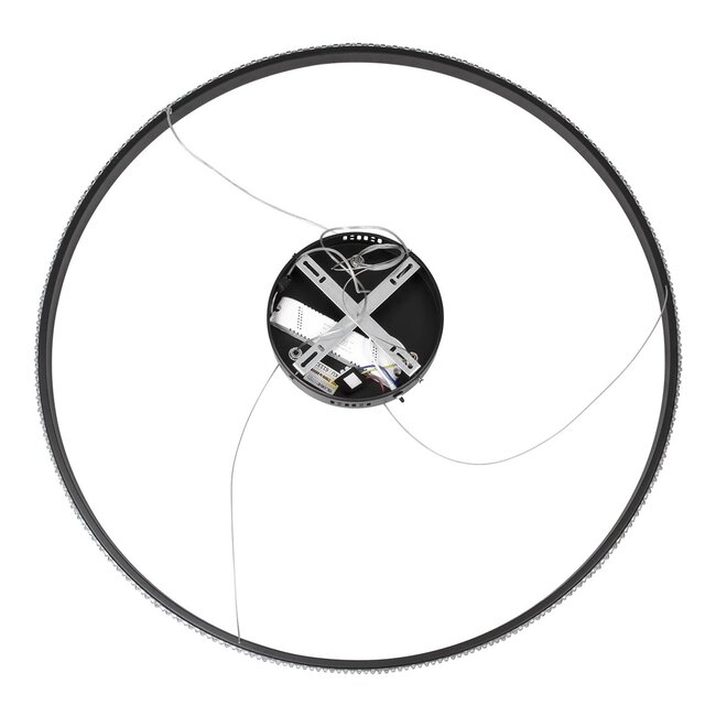 kelvo® DIAMOND KLV-101-0231 Κρεμαστό Φωτιστικό Οροφής LED 67W 6700lm 180° AC 220-240V IP20 Ρυθμιζόμενο Λευκό CCT με Χειριστήριο από 2700K έως 6000K Dimmable - Lumileds SMD Chip - Μαύρο Ματ - Μ80 x Π80 x Υ3cm - 3 Χρόνια Εγγύηση - 8