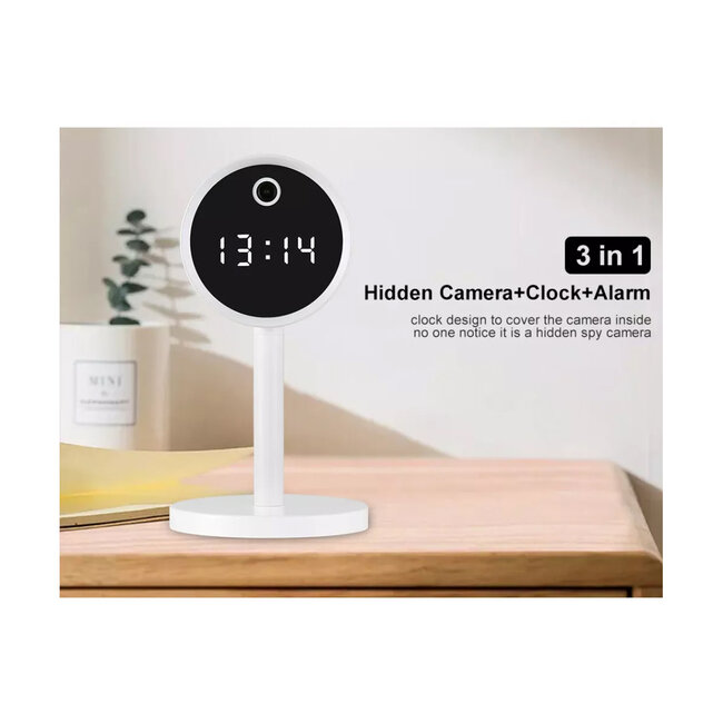86007 Rechargeable Table Camera WiFi HD 1080P 160° 1500mAh Two Way Audio Motion Detection & Digital Clock - Επαναφορτιζόμενη Επιτραπέζια Κάμερα WiFi HD 1080P 160° 1500mAh Διπλή Κατέυθυνση Ομιλίας Ανιχνευτή Κίνησης & Ψηφιακό Ρολόι - Ροζ - 18