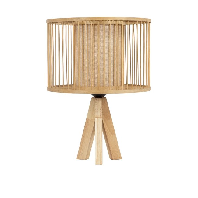 TULUM 01993 Boho Επιτραπέζιο Φωτιστικό Πορτατίφ με Ντουί 1 x E27 AC 220-240V IP20 - Μπεζ - Μ30 x Π30 x Υ40cm - 3