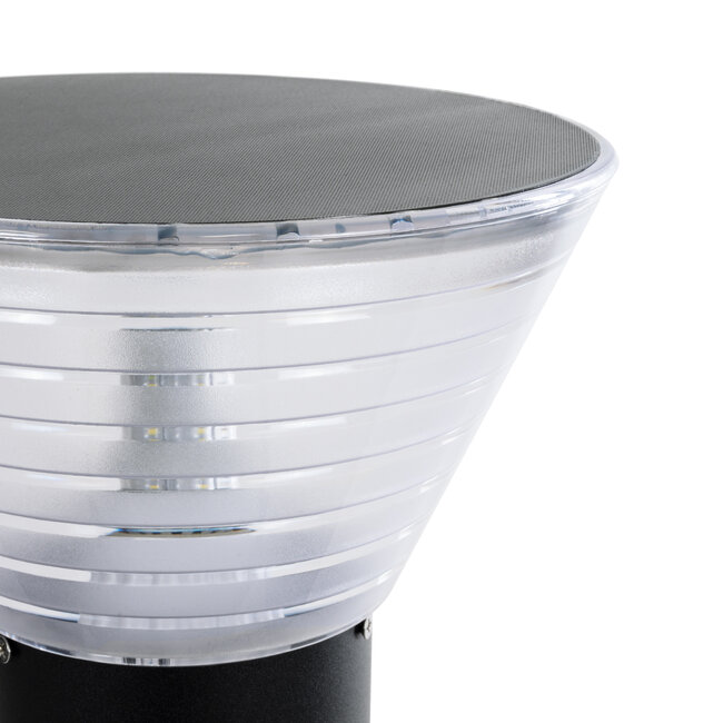 VEGGIE 90550 Φωτιστικό Κήπου - Κολωνάκι Αρχιτεκτονικού Φωτισμού Εξωτερικού Χώρου Μονόφωτο 1 x E27 AC 220-240V - Αδιάβροχο IP65 - Σώμα Αλουμινίου & ABS - Φ23 x Υ60cm - Μαύρο - 2 Χρόνια Εγγύηση - 4