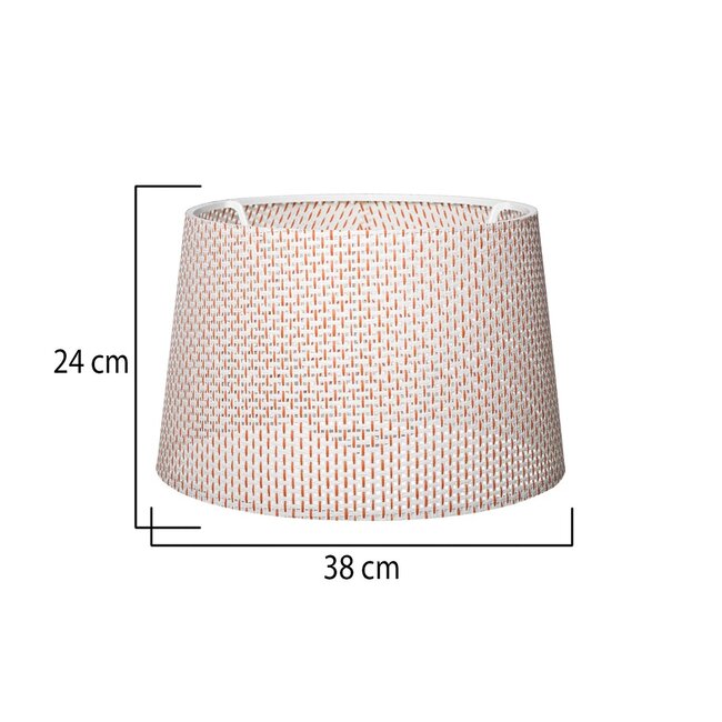 COVER 203-0263 Μοντέρνο Φωτιστικό Καπέλο Μπέζ Διάτρητο Ύφασμα - Μ38 x Π38 x Υ30cm
