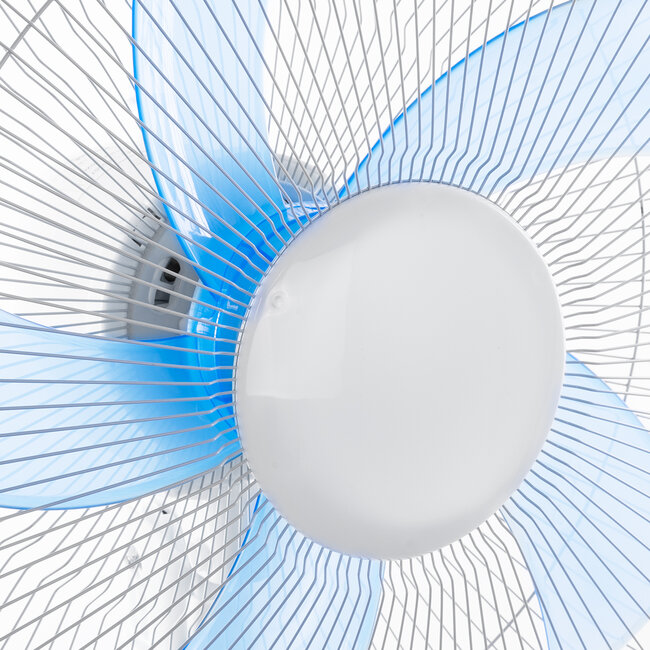 SOLARA-FAN 85355 Solar Fan Αυτόνομος Ηλιακός Επιδαπέδιος Ανεμιστήρας 25W 2 Λειτουργιών Ρεύματος με AC 220-240V ή με Φωτοβολταϊκό Panel 9V 12W & Επαναφορτιζόμενη Μπαταρία Li-ion 7.4V 4400mAh - 3 Ταχύτητες - Ενσωματωμένο USB 2.0 Charger Συσκευών - IP20 - Μ44 x Π37.5 x Υ132cm - Λευκό & Μπλε  - 6