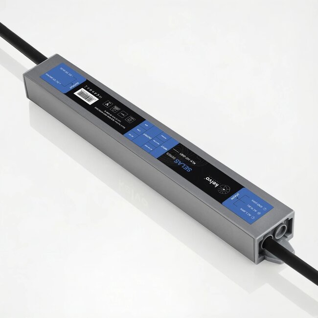 kelvo® SELAS KLV-107-0021 Τροφοδοτικό/Μετασχηματιστής Class II SELV 45W 3.75A AC 220-240V σε DC 12V Αδιάβροχο IP67 - Γκρι Ανθρακί Ματ - Μ22 x Π3 x Υ2cm - 5 Χρόνια Εγγύηση - 2