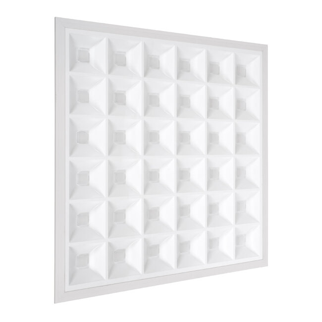 ZEUS 60969 Χωνευτό LED Panel 60x60cm 48W 7200lm 120° CRI≥86Ra UGR<19 Anti-Glare Shield Diffuser AC 220-240V IP44 Μ60 x Π60 x Υ3.3cm - Φυσικό Λευκό 4500K