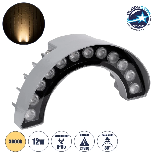 TREEWINA 90681 Κυρτή Μπάρα Φωτισμού Wall Washer για Φυτά - Δέντρα LED 12W 1320lm 30° DC 24V Αδιάβροχο IP65 Θερμό Λευκό 2700K Dimmable - Bridgelux SMD Chip - Γκρι Ανθρακί - Μ23.5 x Π7.5 x Υ12cm - 3 Χρόνια Εγγύηση TREEWINA 90681 Κυρτή Μπάρα Φωτισμού Wall Washer για Φυτά - Δέντρα LED 12W 1320lm 30° DC 24V Αδιάβροχο IP65 Θερμό Λευκό 2700K Dimmable - Bridgelux SMD Chip - Γκρι Ανθρακί - Μ23.5 x Π7.5 x Υ12cm - 3 Χρόνια Εγγύηση