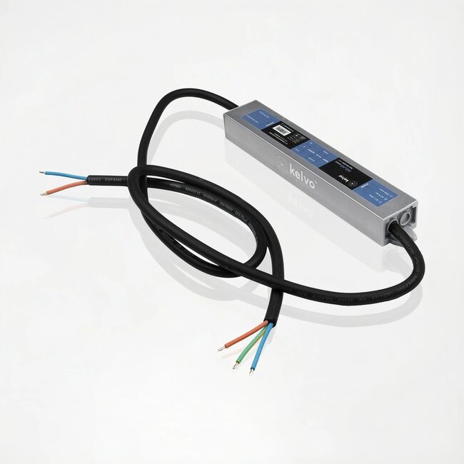 kelvo® SELAS KLV-107-0029 Τροφοδοτικό/Μετασχηματιστής Class II SELV 24W 1A AC 220-240V σε DC 24V Αδιάβροχο IP67 - Γκρι Ανθρακί Ματ - Μ18.2 x Π3 x Υ2.2cm - 5 Χρόνια Εγγύηση - 6