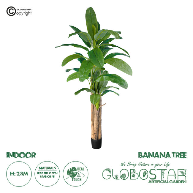 Artificial Garden BANANA TREE 20019 Τεχνητό Διακοσμητικό Φυτό Μπανανιά - Μπανανόδεντρο Υ280cm