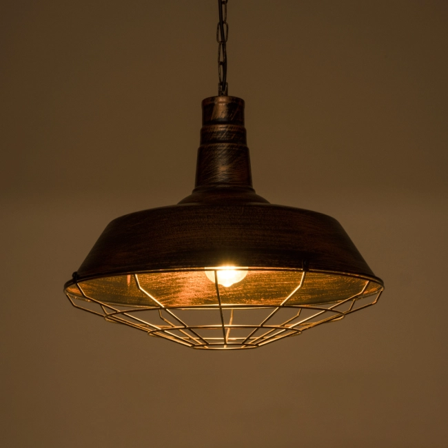 RAY 01045 Vintage Κρεμαστό Φωτιστικό Οροφής με Ντουί 1 x E27 AC 220-240V IP20 - Χάλκινο Εφέ Σκουριάς - Μ46 x Π46 x Υ36cm RAY 01045 Vintage Κρεμαστό Φωτιστικό Οροφής με Ντουί 1 x E27 AC 220-240V IP20 - Χάλκινο Εφέ Σκουριάς - Μ46 x Π46 x Υ36cm