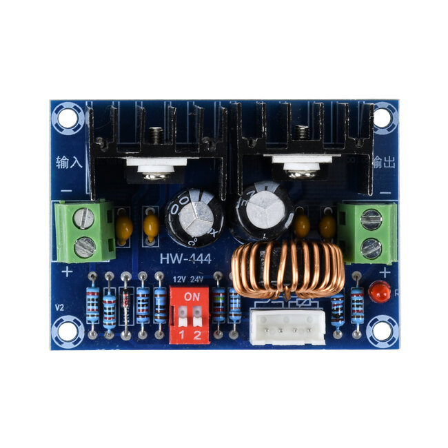 73115 Ρυθμιστής Τάσης - Voltage Regulator DC Converter Module - Input DC4-40V / Output DC1.25-36V Max Load 8A με Καλώδιο Προέκτασης Ποτενσιόμετρου Μ6 x Π4.5 x Υ2.5cm - 5