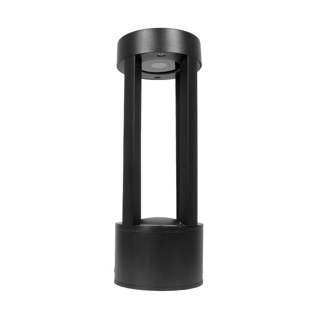 PRISM GLB-103-0018 Φωτιστικό Κολωνάκι Κήπου LED 8W 720lm 90° AC 220-240V Αδιάβροχο IP65 Θερμό Λευκό 2700K - Sanan SMD Chip - Μαύρο Ματ - Μ10.5 x Π10.5 x Υ30cm - 3 Χρόνια Εγγύηση - 7
