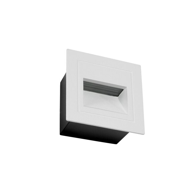 kelvo® STEPART KLV-101-0079 Μοντέρνο Χωνευτό Φωτιστικό Σκαλοπατιού - Διαδρόμου LED 3W 375lm 45° AC 220-240V Αδιάβροχο IP65 Θερμό Λευκό 2700K - Lumileds SMD Chip & TÜV SÜD Driver - Λευκό Ματ - Μ8.5 x Π5 x Υ8.5cm / Q6.72 x 6.72cm - 5 Χρόνια Εγγύηση - 9